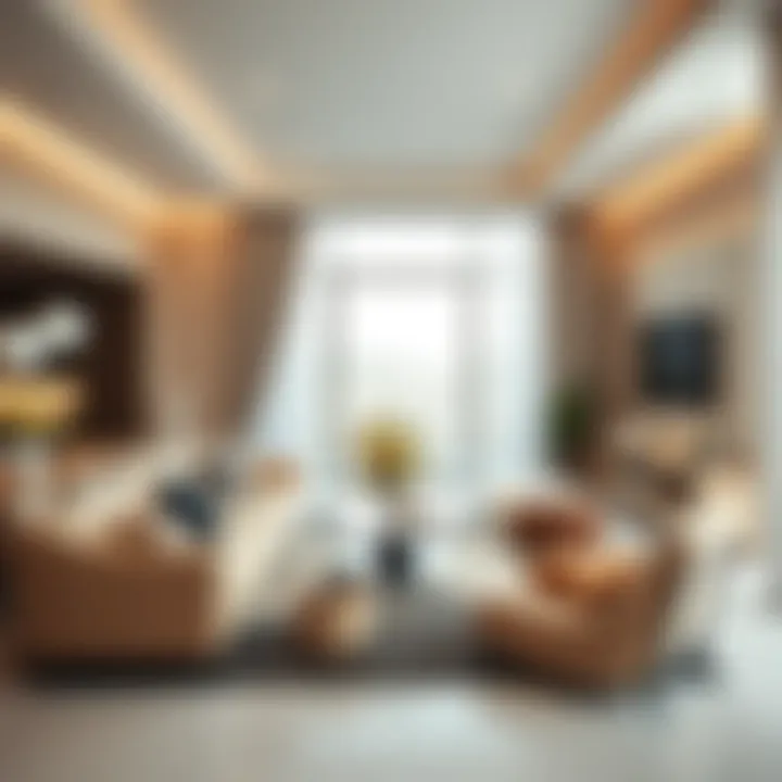 Modern living space in a shared villa