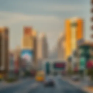 Economic Growth around شارع دبي العين Business district near شارع دبي العين illustrating economic growth