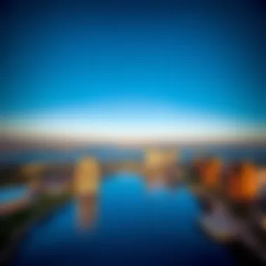 Panoramic view of Palm Jumeirah and its surroundings