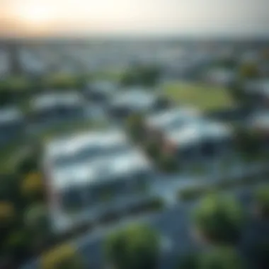 Aerial view of Sidra Village showcasing lush greenery and modern architecture