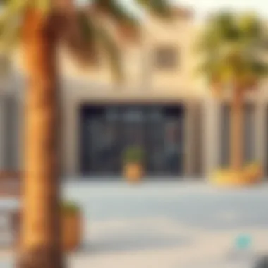 Local amenities and retail spaces in Sidra Village