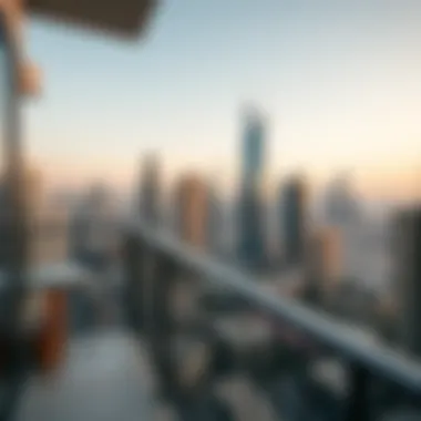 Scenic view from a Dubai studio apartment balcony