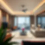 Modern studio apartment interior in Al Qusais