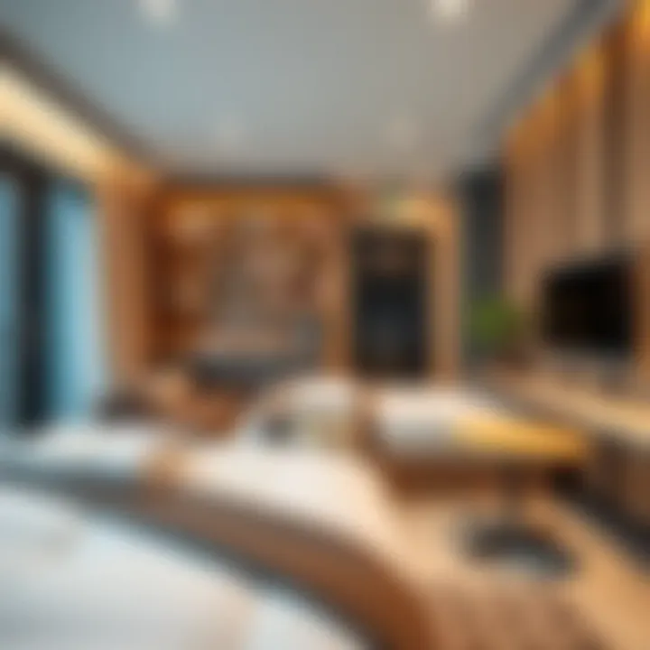 Modern Amenities in Jafiliya Studios Close-up of studio amenities and features