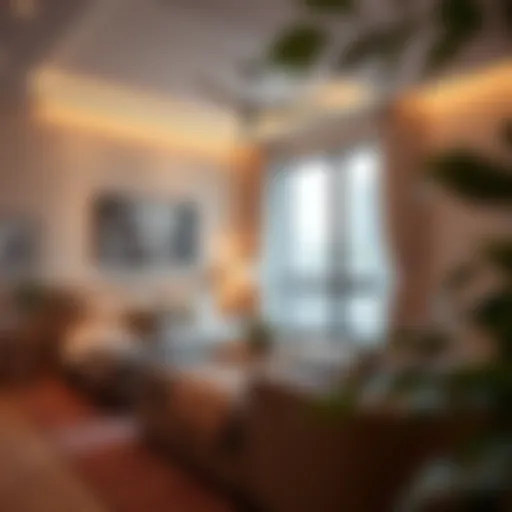 Chic Studio Design in Jafiliya Stylish studio interior with modern decor