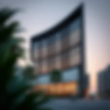 Modern Architectural Marvel of Al Ameri Building Exterior view of Al Ameri Building showcasing its modern architecture