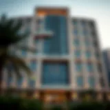 Stunning view of the Alamir Building's exterior architecture