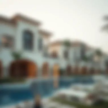 Luxurious villas in an upscale Dubai neighborhood