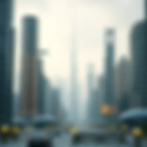 Futuristic Skyline of Internet City A futuristic skyline representing an internet city