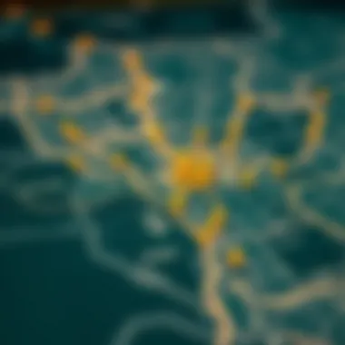Map of Internet City Locations Map highlighting key locations of internet cities
