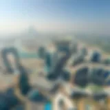 Aerial view of Internet City showcasing modern architecture and tech infrastructures