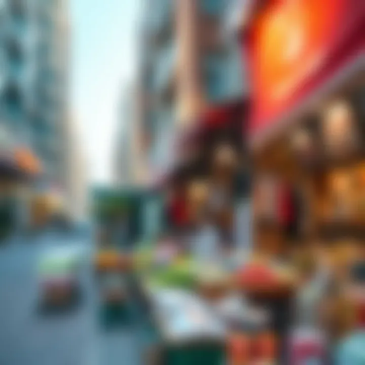 Investment opportunities illustrated through a vibrant market scene