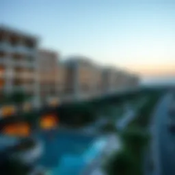 Aerial view of Park View Residence showcasing its unique architecture