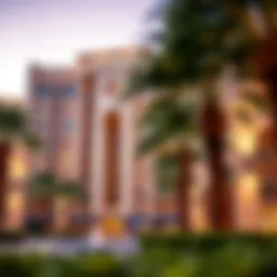 Stunning architectural design of Grand Flora Al Warqaa highlighting modern aesthetics