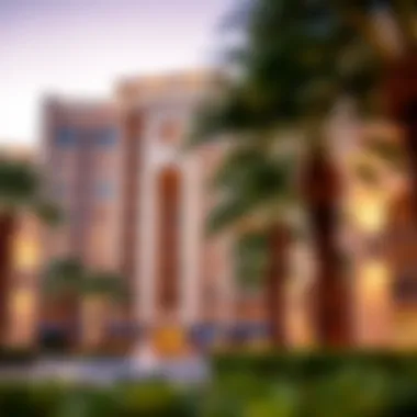 Architectural Elegance of Grand Flora Al Warqaa Stunning architectural design of Grand Flora Al Warqaa highlighting modern aesthetics