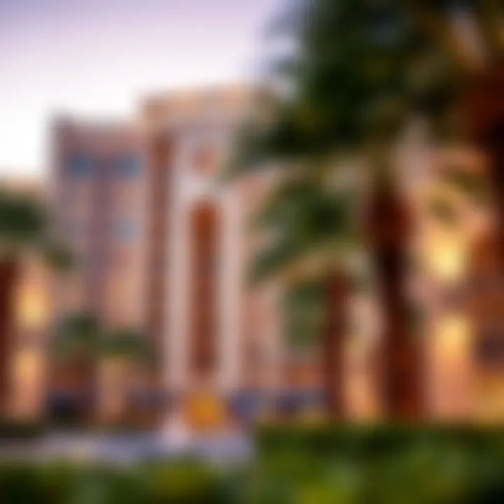 Architectural Elegance of Grand Flora Al Warqaa Stunning architectural design of Grand Flora Al Warqaa highlighting modern aesthetics