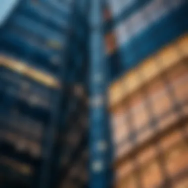 Close-up of the architectural details of Index Tower.