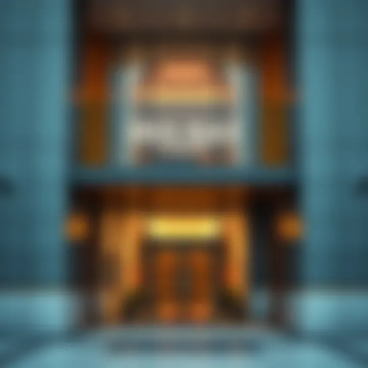 Entrance of Iris Bay Tower The entrance of Iris Bay Tower highlighting modern design features