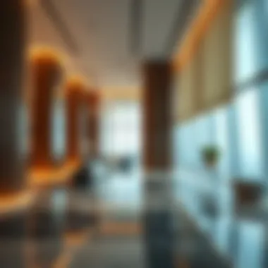 Interior of Iris Bay Tower Interior shot of Iris Bay Tower reflecting luxury and modernity