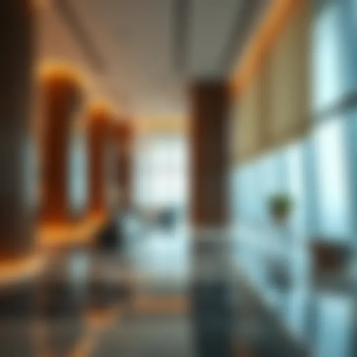 Interior of Iris Bay Tower Interior shot of Iris Bay Tower reflecting luxury and modernity