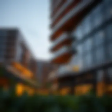 Architectural view of the Lama Building showcasing its modern design