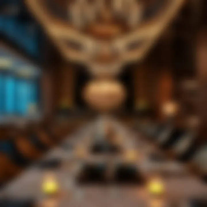 Lavish dining setup at a luxurious restaurant in Dubai