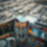 Aerial view of retail spaces in International City