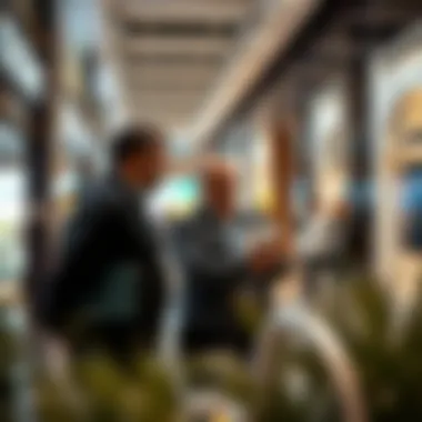 Investors Evaluating Retail Properties Investors examining retail property listings