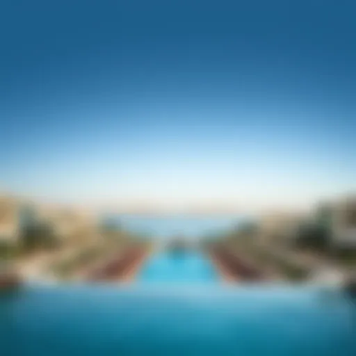 Breathtaking View of Saadiyat Pool Stunning view of the Saadiyat Pool surrounded by luxury villas