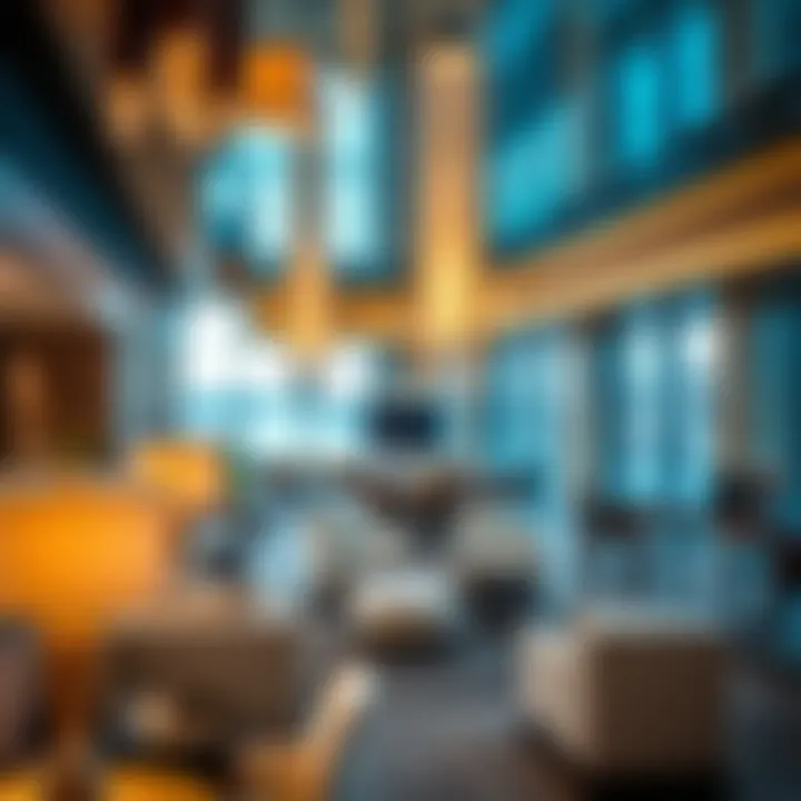 Close-up of Torch Tower Marina's modern amenities and elegant interiors