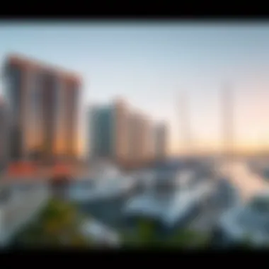 Market trends graphic illustrating real estate potential around Torch Tower Marina