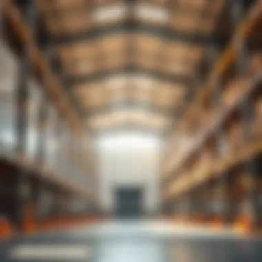 Interior of a state-of-the-art warehouse facility in Al Khawaneej