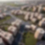 Aerial View of ورقاء 4 Aerial view of ورقاء 4 showcasing residential buildings and green spaces