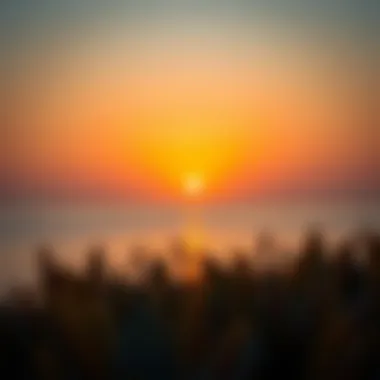 Sunset Over the Arabian Gulf The serene waters of the Arabian Gulf reflecting the sunset colors