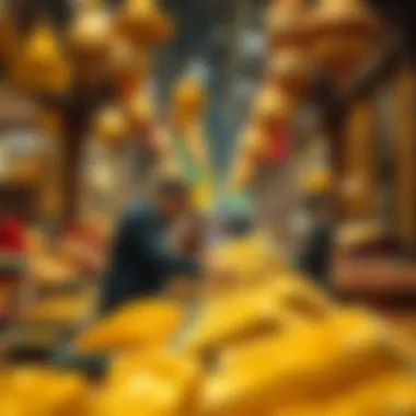 Bargaining for gold at the market