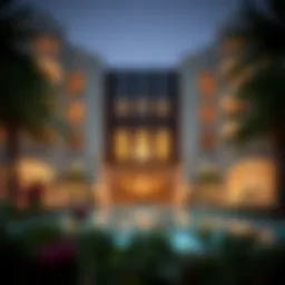 Stunning architecture of a grand residence in Dubai