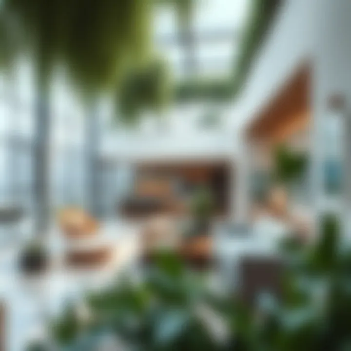 Innovative eco-friendly living spaces with greenery