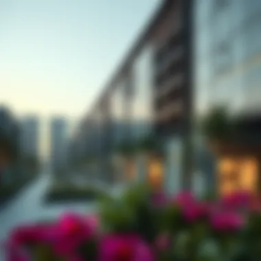 A modern urban community designed with sustainability in mind