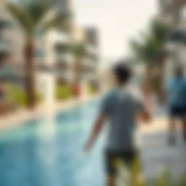 Vibrant community life on Hayat Island featuring recreational activities and green spaces