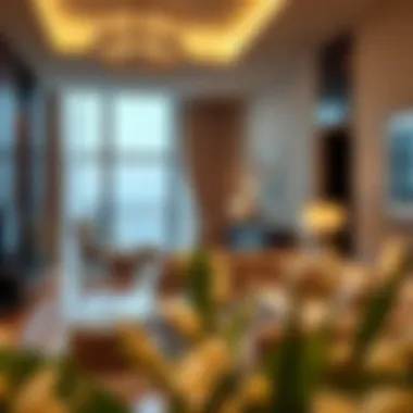 Luxurious interior of a hotel apartment showcasing modern design