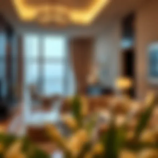 Luxurious interior of a hotel apartment showcasing modern design