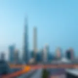 A stunning skyline of Dubai with iconic buildings