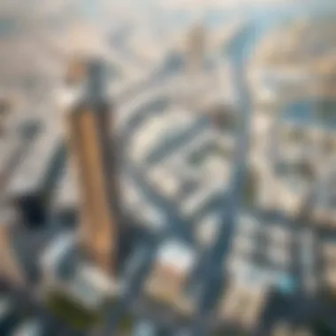 Tecom: The Strategic Hub of Irise Tower Aerial perspective of Tecom highlighting Irise Tower's strategic location