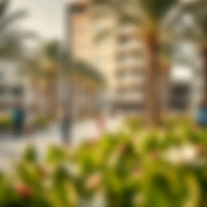 People enjoying recreational activities at Khawaneej Walk