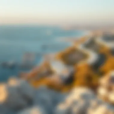 Panoramic view of the coastal landscape surrounding La Mer