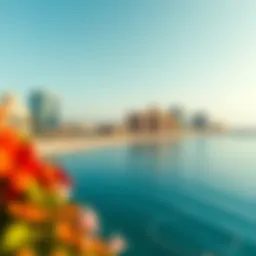 Vibrant beachfront of La Mer showcasing its architectural beauty