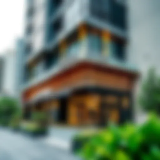 Modern Architecture of Lulu Express Exterior view of Lulu Express at Olive Tower showcasing modern architecture