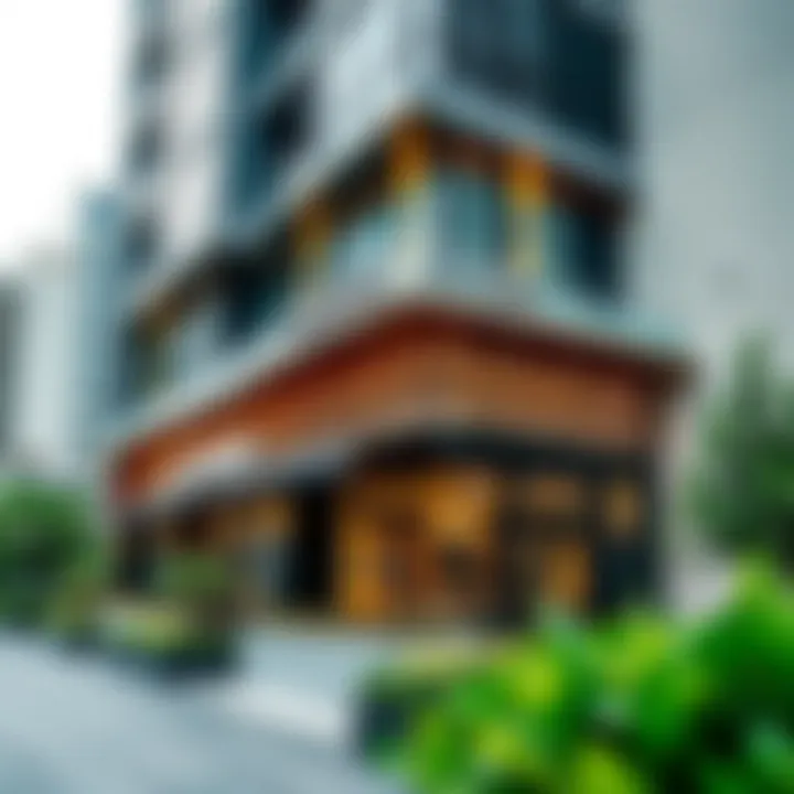 Modern Architecture of Lulu Express Exterior view of Lulu Express at Olive Tower showcasing modern architecture