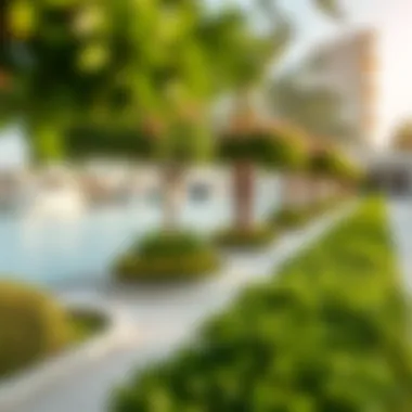 Natural Beauty at Marsa Al Bateen Lush greenery and landscaped areas at Marsa Al Bateen Marina