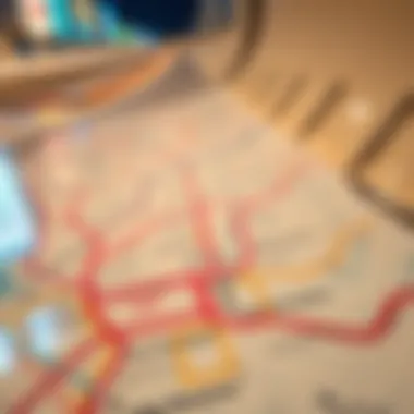 Metro Stations and Property Values Map Map highlighting metro stations and property values